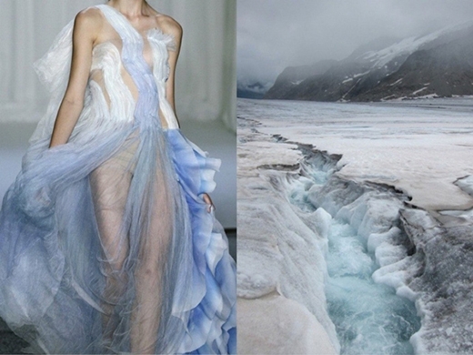 
	
	Những khe nứt tử thần trên những sông băng lại khá mềm mại, điệu đà trên thiết kế với chất liệu voan lụa mềm mại.